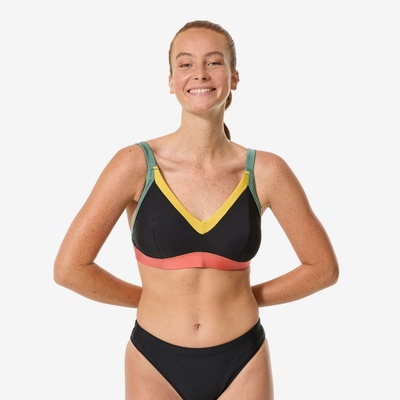 Decathlon Vrchný diel dámskych plaveckých plaviek Venus na aquafitness viacfarebný