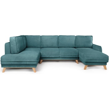 Bonami Тюркоаз сгъваем ъглов диван от рипсено кадифе (ляв ъгъл/"U" форма) Tori - Bonami Selection (TORIULEFTCORNERPOSO26)