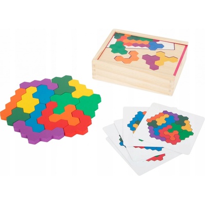 Small Foot Logická hra dřevěné puzzle 18x14x5 cm
