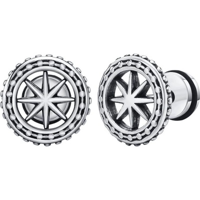 Impress Jewelry ocelová šroubovací náušnice Sněhová vločka stříbrná Typ Pár ES-432
