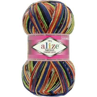 Alize Superwash Comfort Sock 100 dúhová 2701