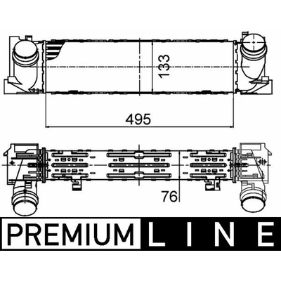 Chladič plniaceho vzduchu MAHLE ORIGINAL CI 393 000P (CI393000P)
