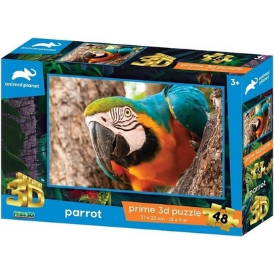 PRIME 3D PUZZLE Papoušek 48 ks