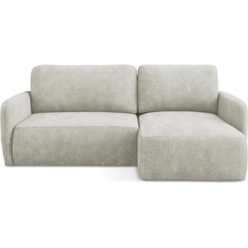 makamii Кремав шенилов разтегателен ъглов диван с място за съхранение (десен ъгъл) Lilo - Makamii (LILO_RCF_61_P1_C6)