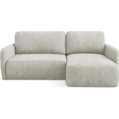 makamii Кремав шенилов разтегателен ъглов диван с място за съхранение (десен ъгъл) Lilo - Makamii (LILO_RCF_61_P1_C6)