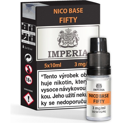 Nikotinová báze CZ IMPERIA 5x10ml PG50-VG50 3mg