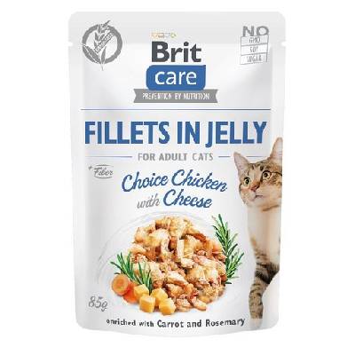 Brit Care Cat Fillets in Jelly Choice Chicken with Cheese 24 x 85 g