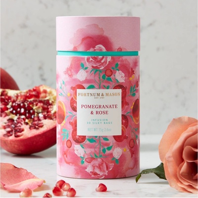 FORTNUM & MASON ovocný čaj GRANÁTOVÉ JABLKO a RŮŽE 30 hedvábných pyramid