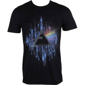 ROCK OFF мъжка тениска Pink Floyd - DSOTM Blue Splatter - Черен - ROCK OFF - GDAPFTS01MB