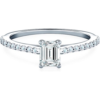 SAVICKI Годежен пръстен със страничен камък: платина. диамант