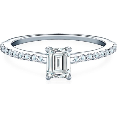 SAVICKI Годежен пръстен със страничен камък: платина. диамант