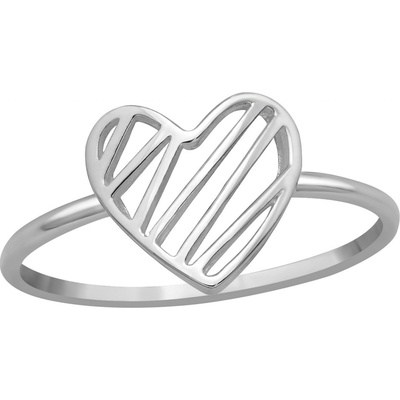 Lunica Prsten STŘÍBRNÉ SRDCE 0423 5