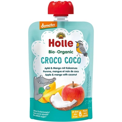 Holle Био пауч Holle - Ябълка, манго и кокос, 100 g (7023)
