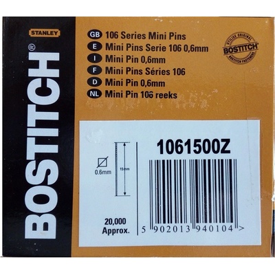 Bostitch pinky Mini - 15 mm pozink 20000 ks v bal. 1061500Z