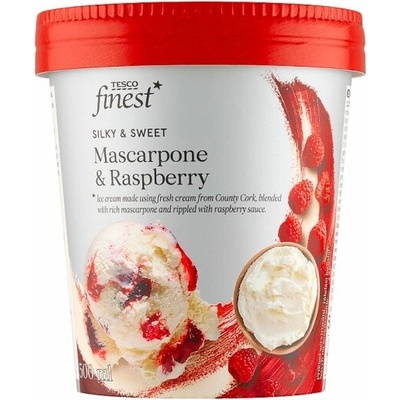Tesco Finest smotanový s mascarpone a s malinovou omáčkou 500 ml