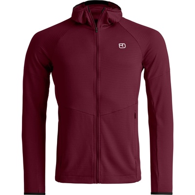 Ortovox Мъжко вълнено яке Ortovox Fleece Light Grid Hoody Fleece jacket - Red Malbec (005-7084-0313)