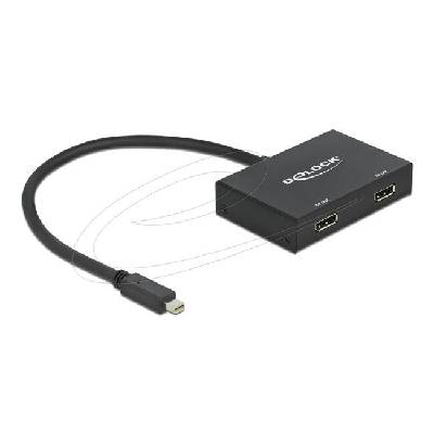 Сплитер от mini Dsplay Port 1.2 мъжко към 2 x Display Port 4K женско (87695)