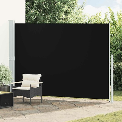 vidaXL Zatahovací boční markýza/zástěna 200 x 300 cm černá
