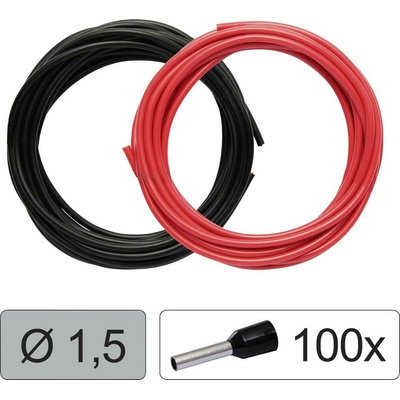 Quadrios 25CW128 jeden drôt, LiFY, 1.5 mm², červená, čierna, 1 sada