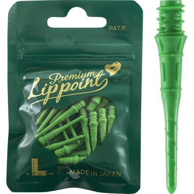 L-Style Premium LipPoint soft, čierne 25mm, závit 2BA, 30ks Zelená