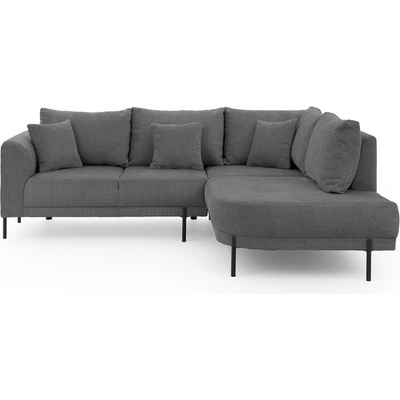 ROPEZ Тъмносив шенилов ъглов диван (десен ъгъл/L форма) Mauris - Ropez (Mauris Naroznik L - Prawa OT tk. Cremona 95 ( Davis ))