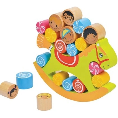 Lelin toys - Дървена игра за баланс - Конче