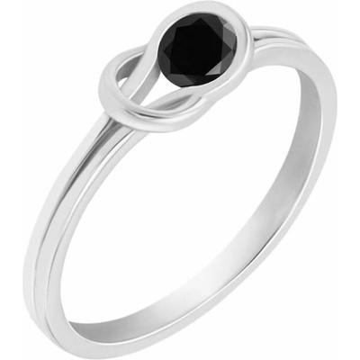 Eppi Zlatý prsten s černým diamantem Cearah R36334