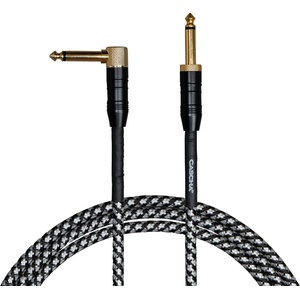 Cascha Professional Line Guitar Cable Tweed/Black 6 m Директен - Ъглов Инструментален кабел (CCP-G2ABK6)