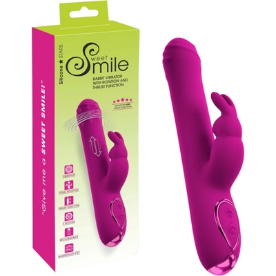 Sweet Smile vibračný stimulátor s tlačidlom a rotačným klitorálnym ramienkom