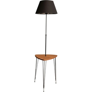 Opviq Черна и естествена подова лампа с текстилен абажур (височина 147 cm) - Opviq lights (687HMY1929)