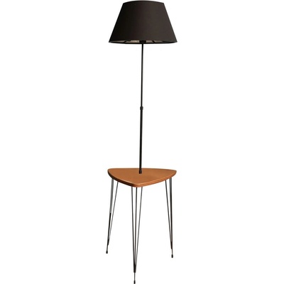 Opviq Черна и естествена подова лампа с текстилен абажур (височина 147 cm) - Opviq lights (687HMY1929)
