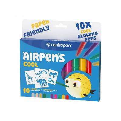 Centropen 1500 Air Pens Cool - fixy foukací na papír, 10 barev