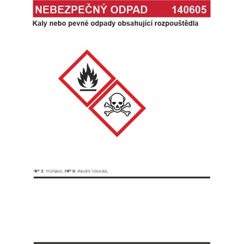 Nebezpen odpad 140605 - Kaly nebo pevn odpady ...... samolepc ...