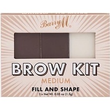 Barry M Brow Kit set a paletka na obočie Medium 4,5 g