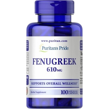 Image 1 of Puritan's Pride Fenugreek 610 mg [100 капсули]