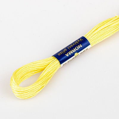 Niťárna Vyšívací příze NORMA / BAVLNKA 1132 kopretinová žlutá, jednobarevná, 1,5g/15m