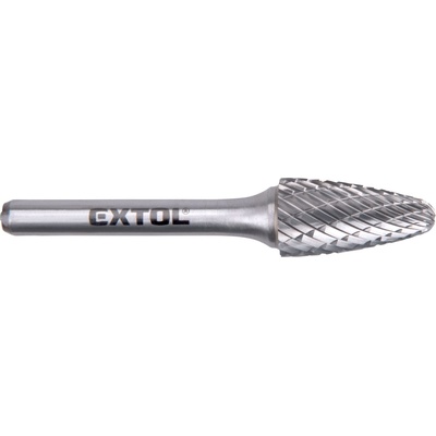 Fréza karbidová, kulatý oblouk, EXTOL INDUSTRIAL pr. 12x25 mm, délka 70 mm, upínání 6 mm, střední sek, 13000-19000 rpm, balení 1 ks