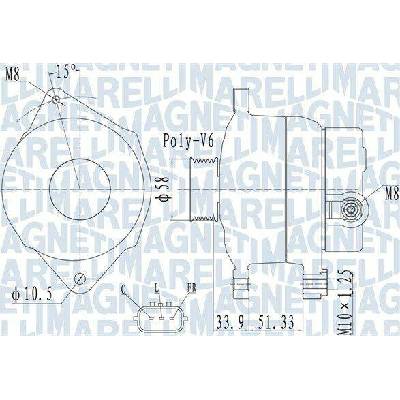Alternátor MAGNETI MARELLI 063732138010