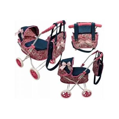 Mario Badescu *DOLLS PUSHCHAIR, pink-navy, 52x32x10 cm, cardboard*