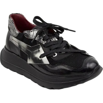 Image 1 of Български обувки Ежедневни спортни обувки в черен цвят в комбинация с набук 235black