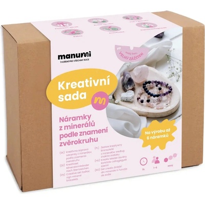 Manumi Kreativní sada na výrobu náramků z minerálů podle znamení zvěrokruhu
