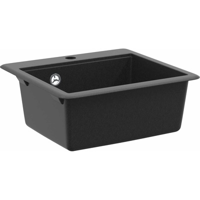 vidaXL Мивка Черно 470 x 440 мм Гранит (42028404)