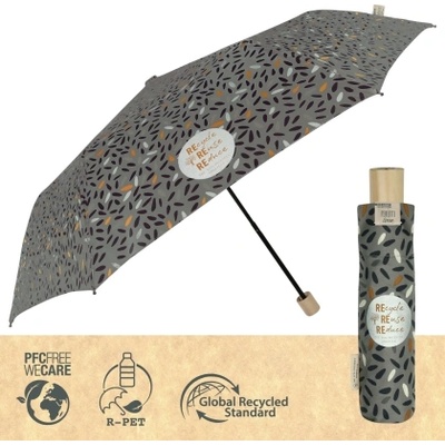 Дамски неавтоматичен чадър Perletti Green 19106, Сив