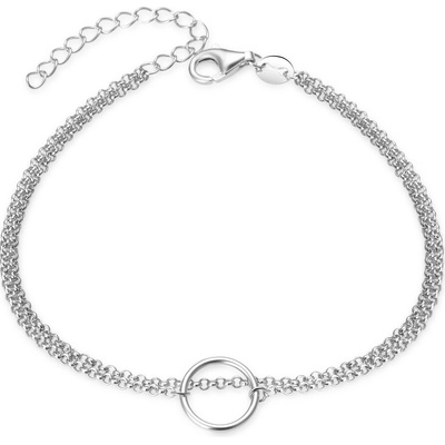 AGATO Dvojitý stříbrný náramek AGB734/21