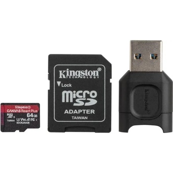 Kingston microSDXC Canvas React Plus 64GB C10/UHS-II/U3/V90/A1 MLPMR2/64GB/MKMS64GCRP