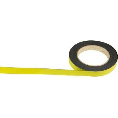 Magnetická páska na regály Manutan Expert, 10 m, žlutá, šířka 15 mm