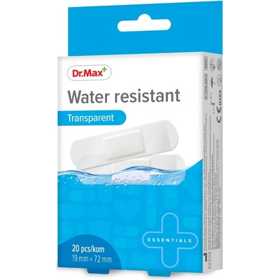 Dr. Max Water resistant Transparent 19 x 72 mm náplast 20 ks