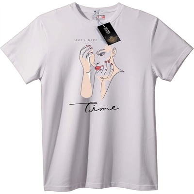 NOONEBRAND Тениска Изкуство на Времето - L, White