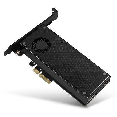 AXAGON PCEM2-DC, PCIe x4 - M.2 NVMe M-key + SATA B-key slot adaptér, chladič, LP - PCEM2-DC