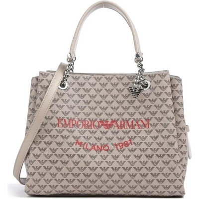 Emporio Armani Milano 1981 kabelka s pouzdrem logo béžová ecru – Hledejceny.cz